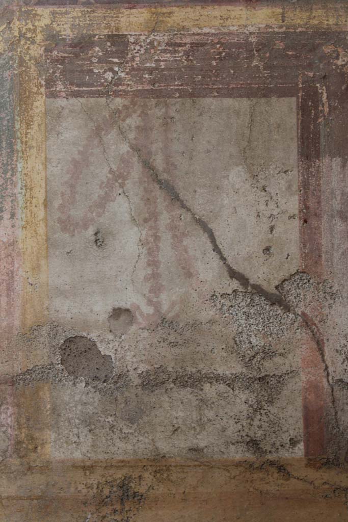 IX.5.2 Pompeii. May 2019. Room ‘u’, detail of east wall at south end.
Foto Christian Beck, ERC Grant 681269 DÉCOR.
