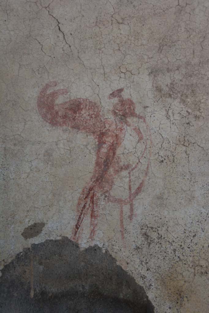 IX.5.2 Pompeii. March 2017. Room ‘c’, detail of painted figure from south wall at east end.
Foto Christian Beck, ERC Grant 681269 DÉCOR.

