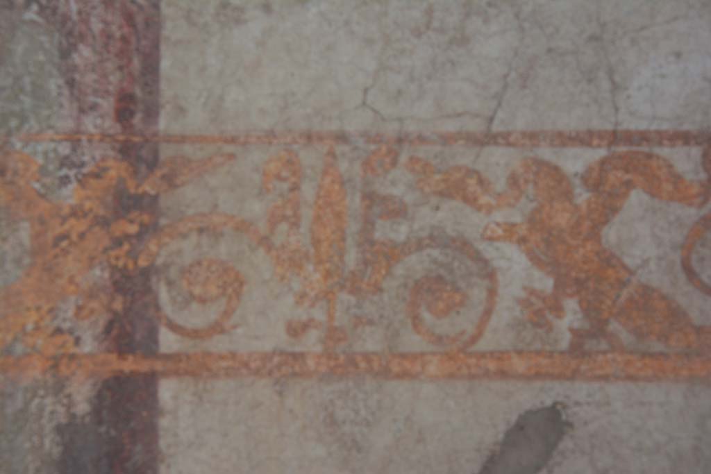 IX.5.2 Pompeii. March 2017. Room ‘c’, detail of painting from upper south wall at west end.
Foto Christian Beck, ERC Grant 681269 DÉCOR.
