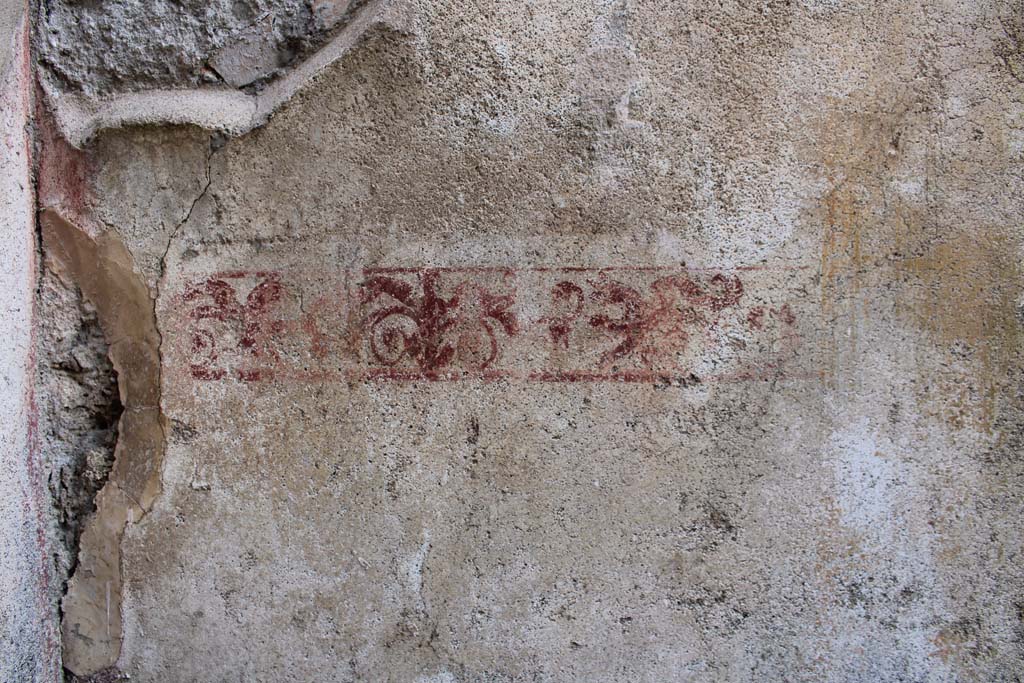 IX.5.2 Pompeii. May 2019. Room ‘f’, detail of wall decoration on north wall.
Foto Christian Beck, ERC Grant 681269 DÉCOR.

