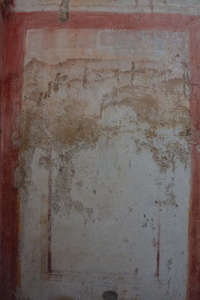IX.5.11 Pompeii. March 2017. 
Room k, panel at west end of north wall with faded figure in centre. 
Foto Christian Beck, ERC Grant 681269 DCOR.
