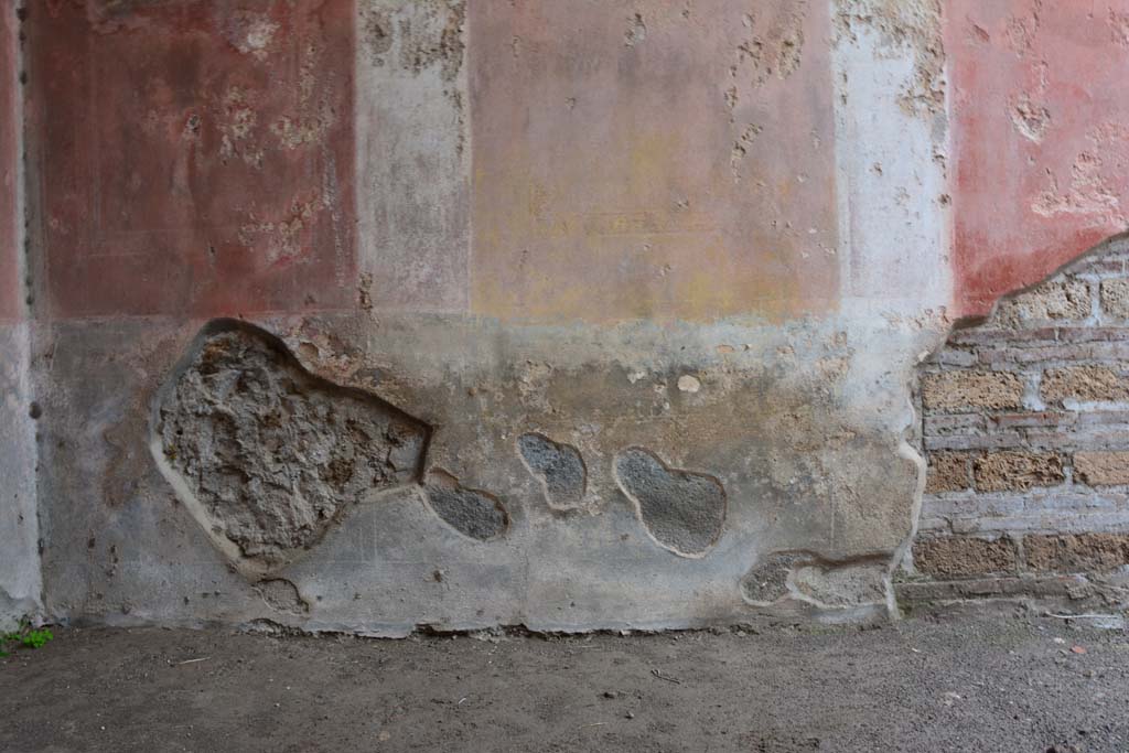 IX.5.11 Pompeii. March 2017. Room e, lower north wall with detail from zoccolo. 
Foto Christian Beck, ERC Grant 681269 DCOR.

