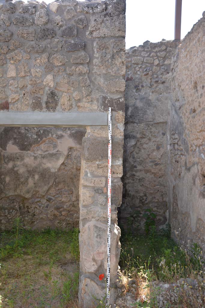 IX.5.11 Pompeii. May 2017. Peristyle n, detail of pilaster on west side between rooms o and u. 
Foto Christian Beck, ERC Grant 681269 DCOR.

