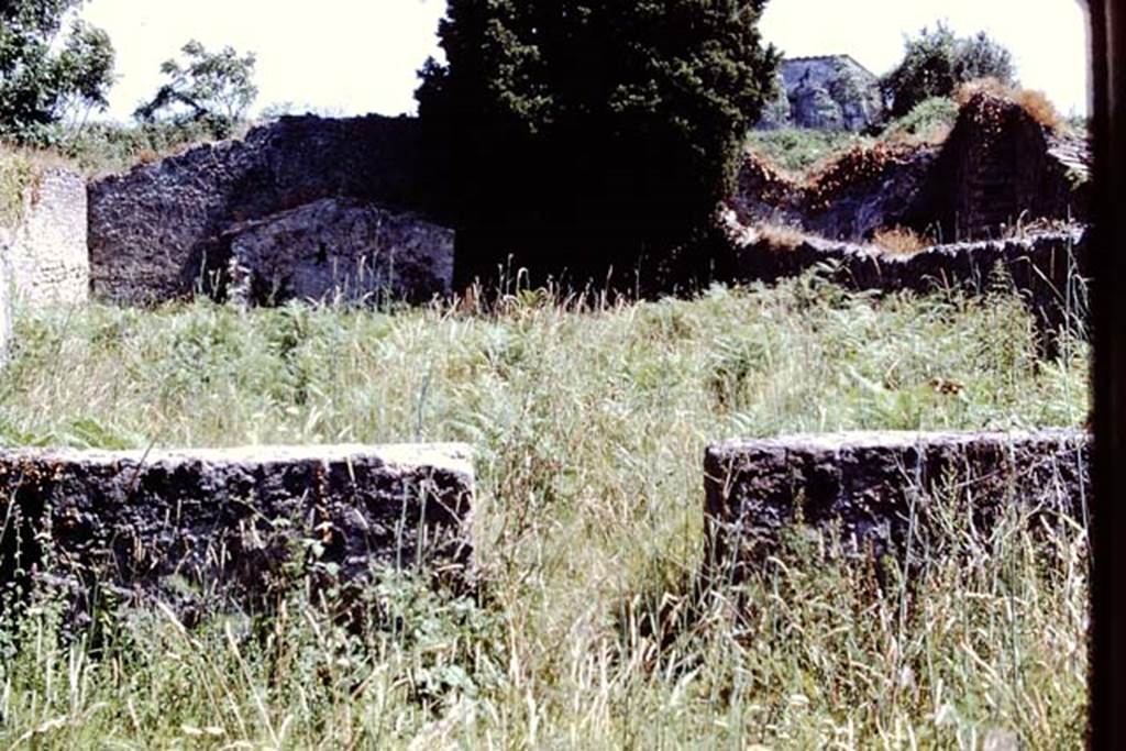IX.9.6 Pompeii. 1964. Looking south across garden. Photo by Stanley A. Jashemski.
Source: The Wilhelmina and Stanley A. Jashemski archive in the University of Maryland Library, Special Collections (See collection page) and made available under the Creative Commons Attribution-Non Commercial License v.4. See Licence and use details.
J64f1119
