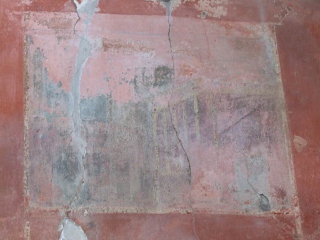 IX.9.c Pompeii. March 2009. Architectural painting from north end of upper west wall of triclinium.