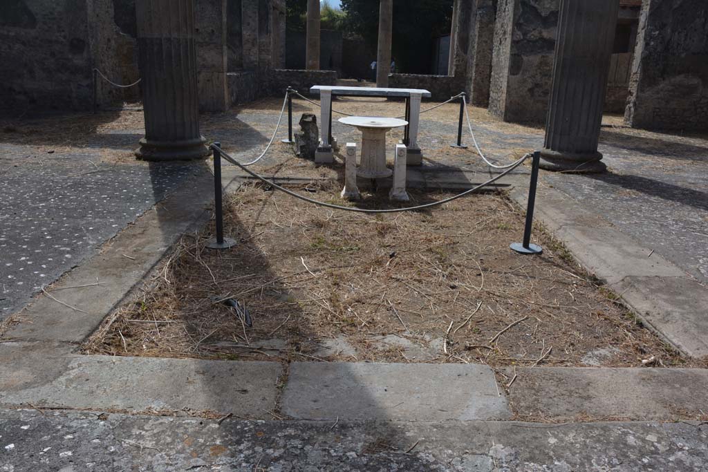 IX.14.4 Pompeii. September 2019. Looking south towards impluvium in atrium.
Foto Annette Haug, ERC Grant 681269 DÉCOR.
