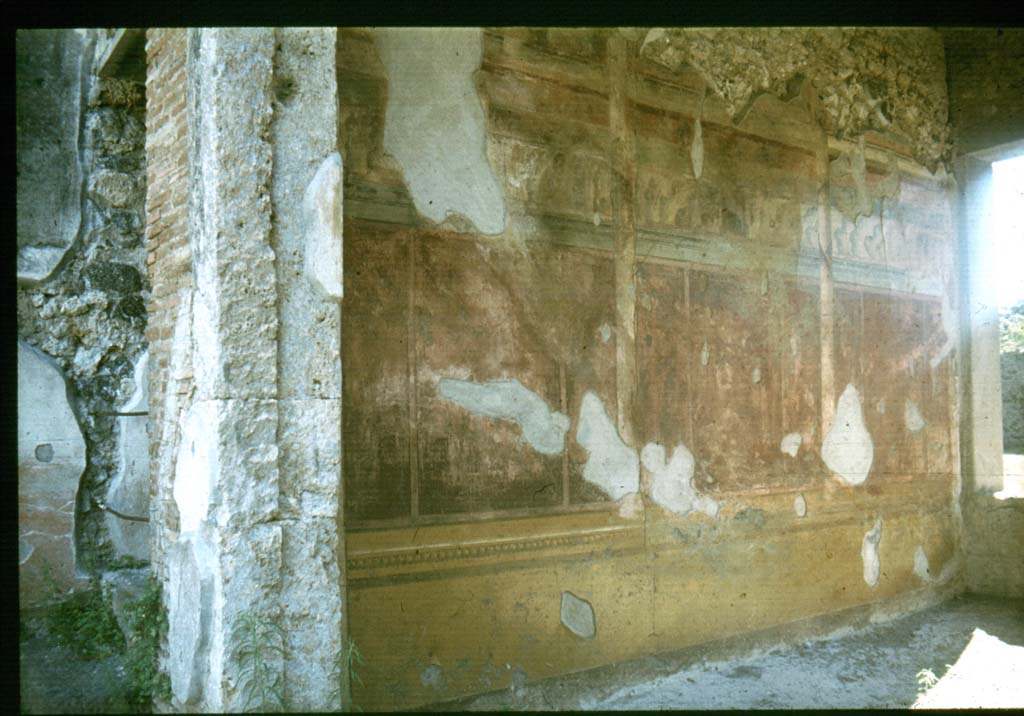 IX.14.4 Pompeii. East wall of tablinum, room 19, looking south.
Photographed 1970-79 by Günther Einhorn, picture courtesy of his son Ralf Einhorn.


