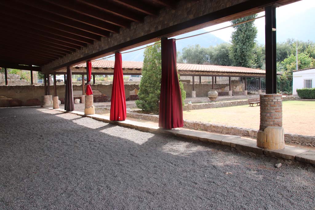 Villa San Marco, Stabiae, September 2019. Looking from portico 2, towards portico 1. Photo courtesy of Klaus Heese.