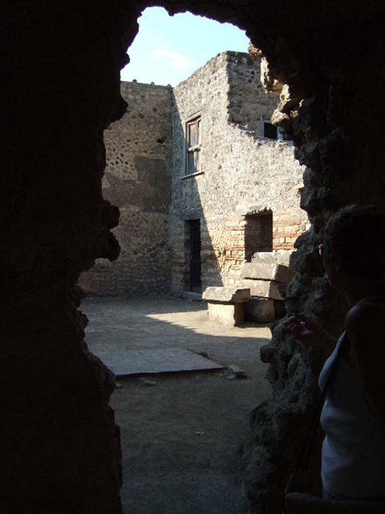 Villa of Mysteries, Pompeii. May 2006. Looking north into room 61.