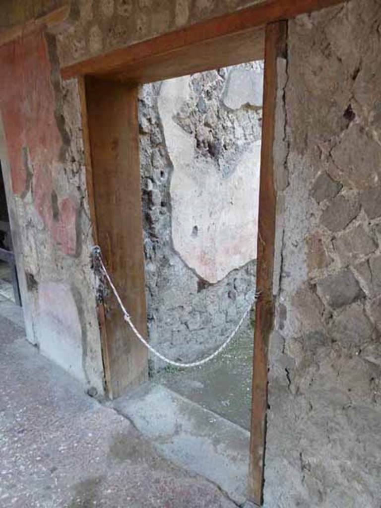 Villa of Mysteries, Pompeii. May 2010. Doorway to room 33, rustic room and kitchen.