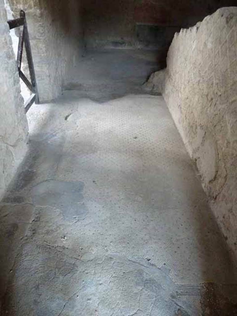 Villa of Mysteries, Pompeii. May 2010. Passage 13 leading to room 14 cubiculum.