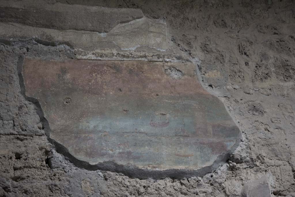 Villa of Mysteries, Pompeii. March 2019. Room 64, detail from upper north wall of atrium.
Foto Annette Haug, ERC Grant 681269 DÉCOR.
