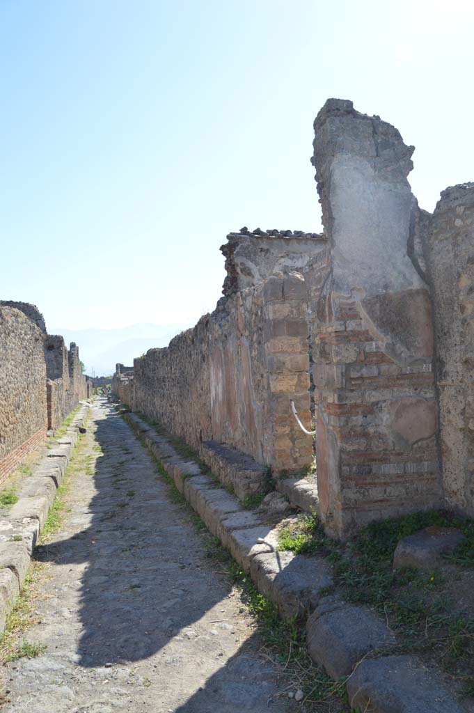 Vicolo di Modesto between VI.2 and VI.5, Pompeii October 2017. Looking south from VI.2.29.
Foto Taylor Lauritsen, ERC Grant 681269 DÉCOR.

