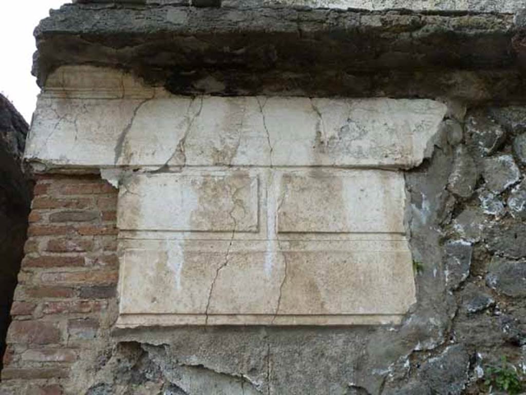 Pompeii Porta Nocera. Tomb EN12. May 2010. Remains of plaster.