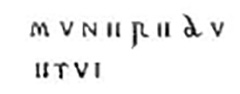 Boscoreale. Villa of Numerius Popidius Florus. Calidarium. Graffito: Muneribus Eri.
See Corpus Inscriptionum Latinarum Vol. IV, Supp 2, Part 2, 1909. Berlin: Reimer, p. 722, CIL IV 6900.

