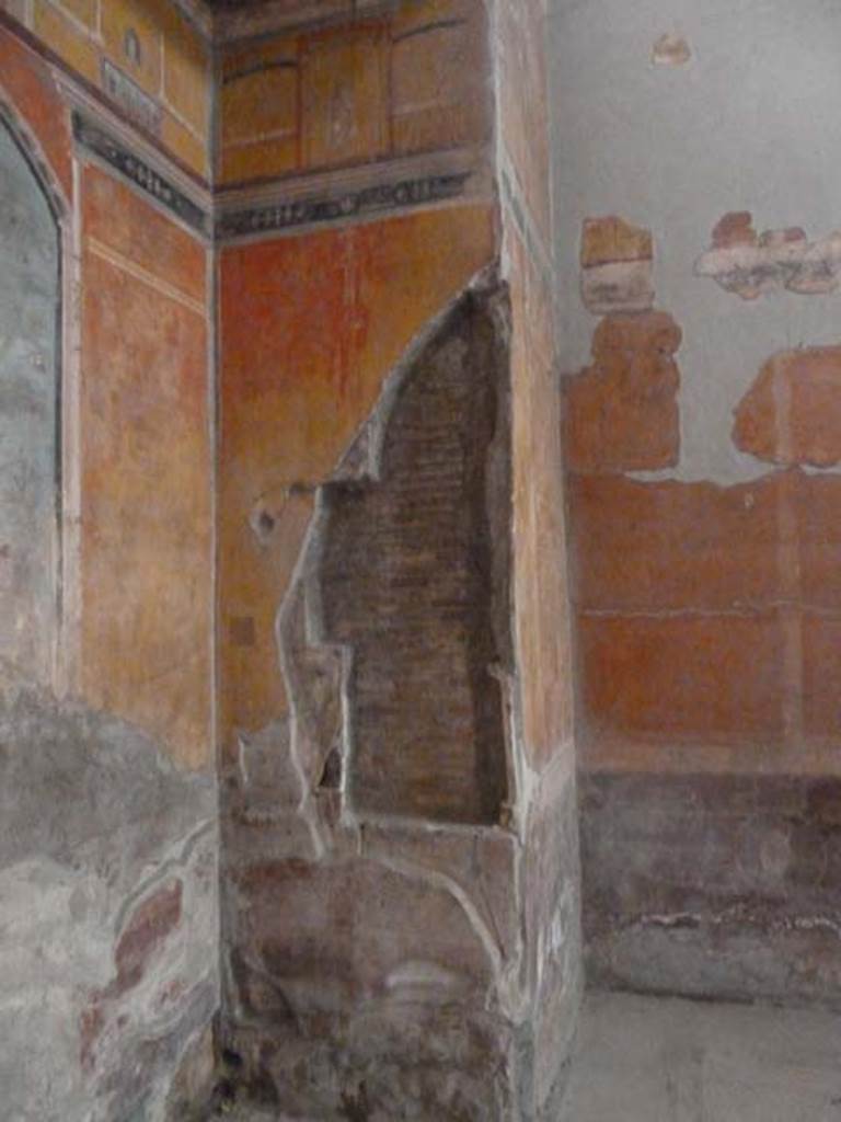 Oplontis, September 2015. Room 8, detail from south wall.
