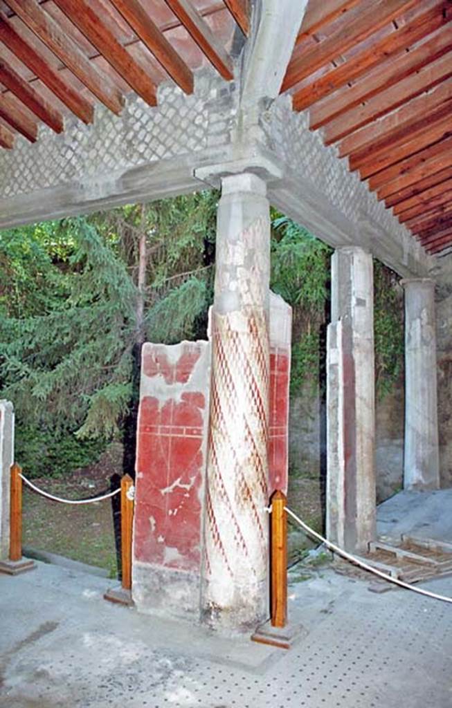 Oplontis Villa of Poppea, October 2001. Portico 13, looking south-west to garden area, peristyle 19.  Photo courtesy of Peter Woods.


