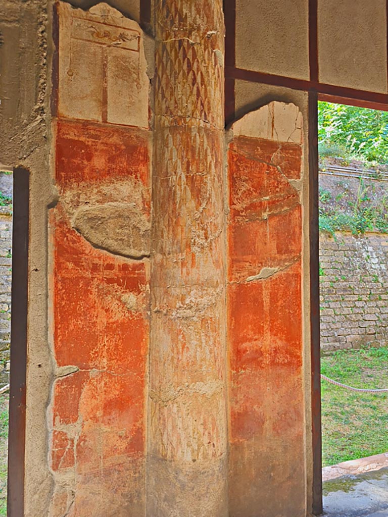 Oplontis, September 2015. Portico 24, looking west from Peristyle 59.