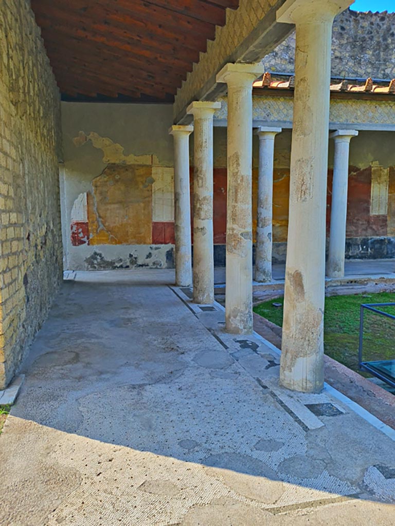 Oplontis, May 2010. Room 34, looking south-west towards east portico of the north garden. Photo courtesy of Buzz Ferebee.
