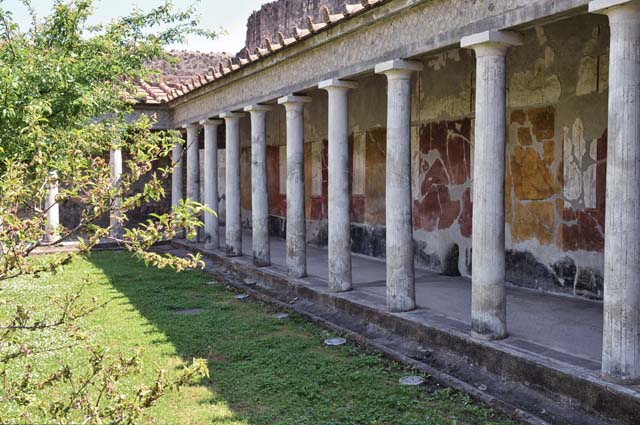 Oplontis Villa of Poppea, April 2018. East portico 34, looking east towards doorway to room 54.
Photo courtesy of Ian Lycett-King. Use is subject to Creative Commons Attribution-NonCommercial License v.4 International.

