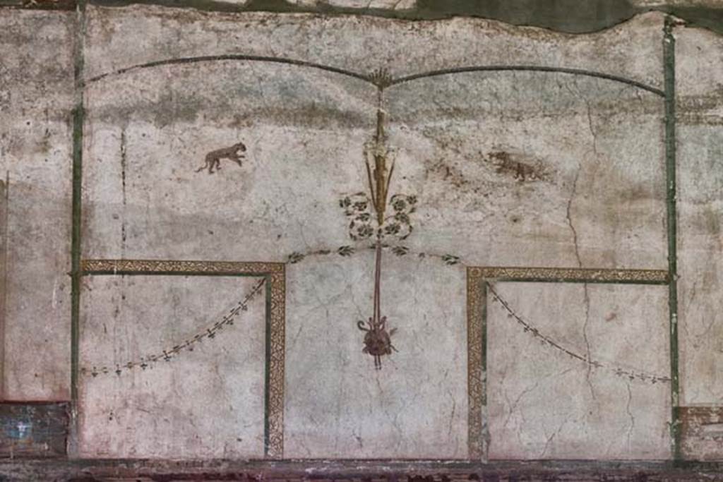 Oplontis Villa of Poppea, September 2021. Portico 40, painted wall decoration from east wall. Photo courtesy of Klaus Heese.