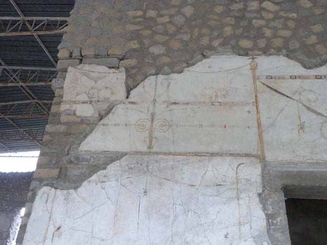 Oplontis, September 2011. Area 60, west portico wall with doorway to room 72. Looking west. Photo courtesy of Michael Binns.