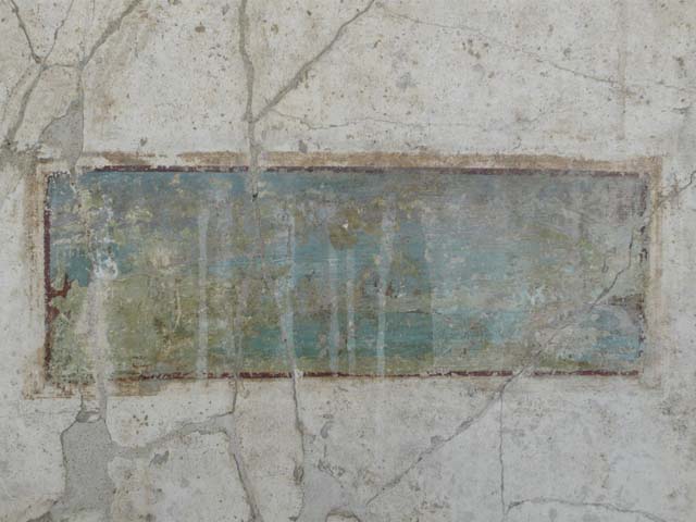 Oplontis, September 2015. Portico 60, west wall, painted panel between room 88 and room 90.