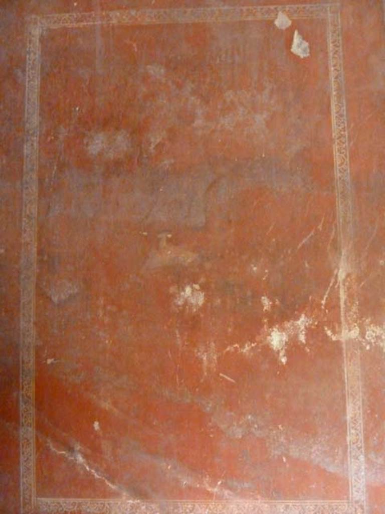 Oplontis, September 2015. Room 66, painted bird from middle of centre panel of west wall.