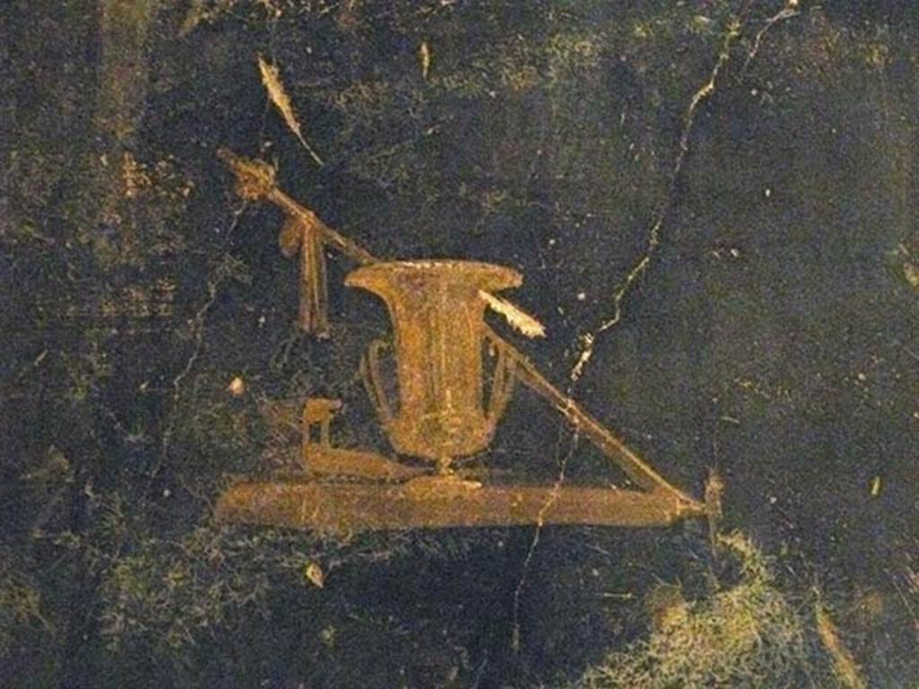 Oplontis Villa of Poppea, May 2011. Corridor 77, detail of bird from centre of panel.  
Photo courtesy of Michael Binns.

 

