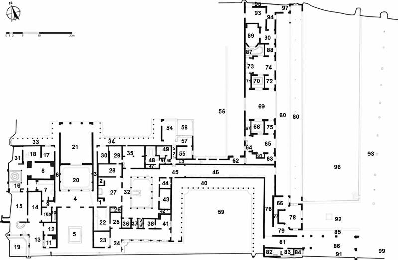 Oplontis, Villa of Poppea, Room Plan