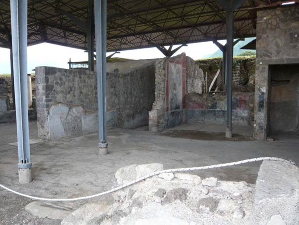 Stabiae, Secondo Complesso (Villa B), May 2010. Room 14, looking south-east from site of window on west end of north wall.