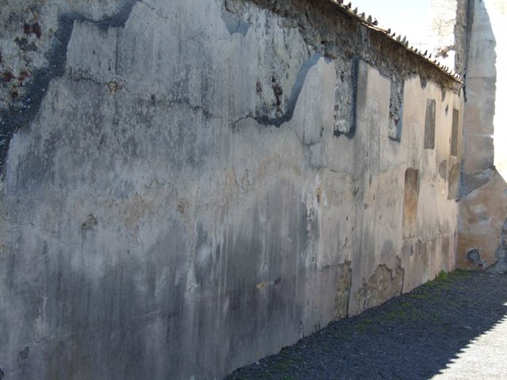 VI.9.2 Pompeii.  March 2009.  Peristyle 16.  West wall.   Looking north.