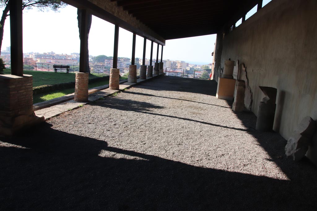 Villa San Marco, Stabiae, October 2022. Portico 2, looking north along east side. Photo courtesy of Klaus Heese.