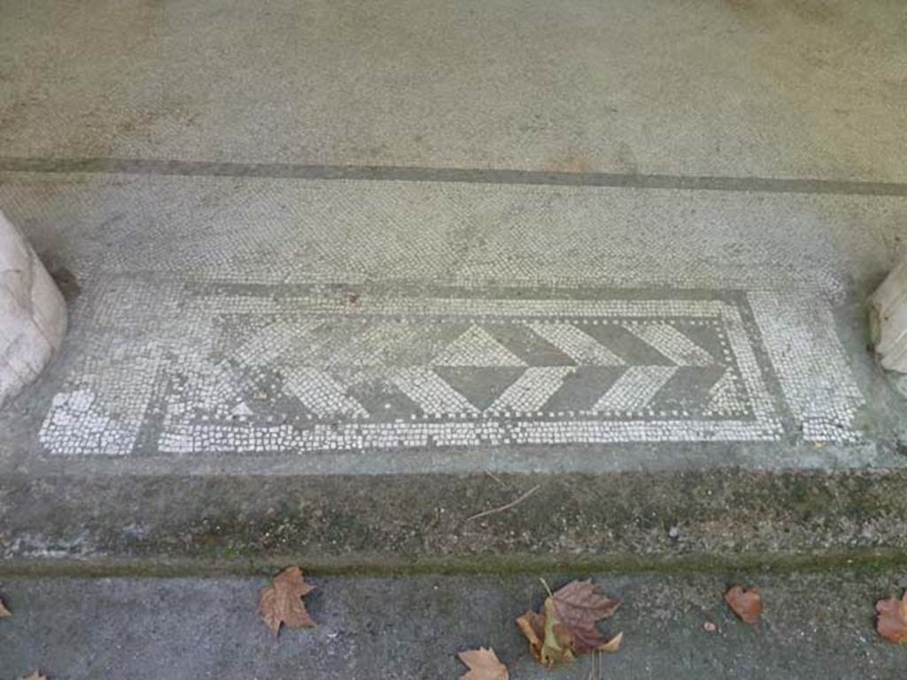 Villa San Marco, Stabiae, September 2015. Mosaic threshold between columns of west portico 3, number 2 of 11.