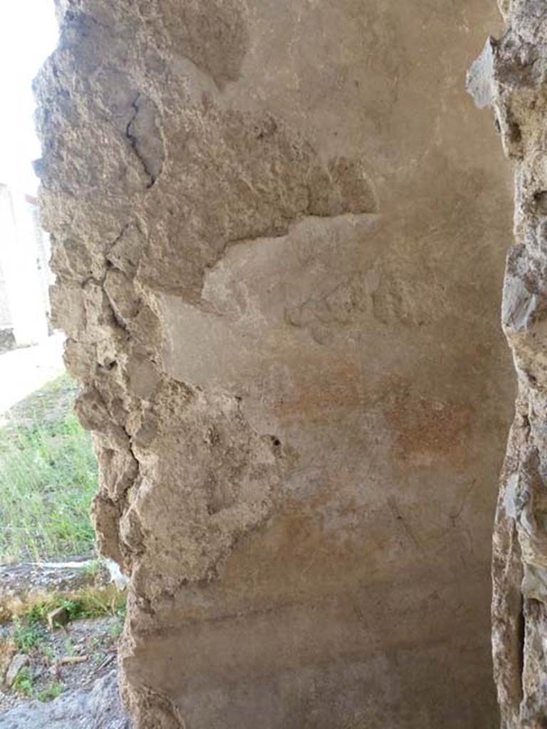 Villa San Marco, Stabiae, September 2015. From room 48, looking towards remaining plaster on wall of small room.