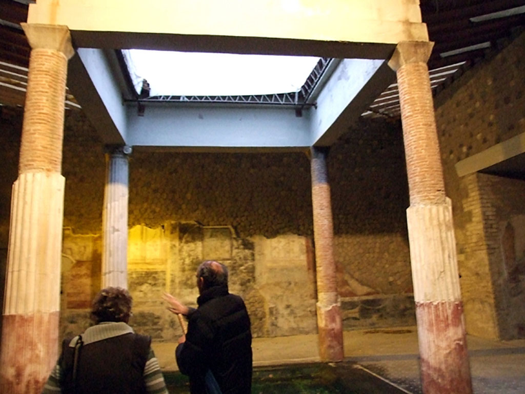 Villa San Marco, Stabiae, December 2006. Room 44, looking north across impluvium in atrium.