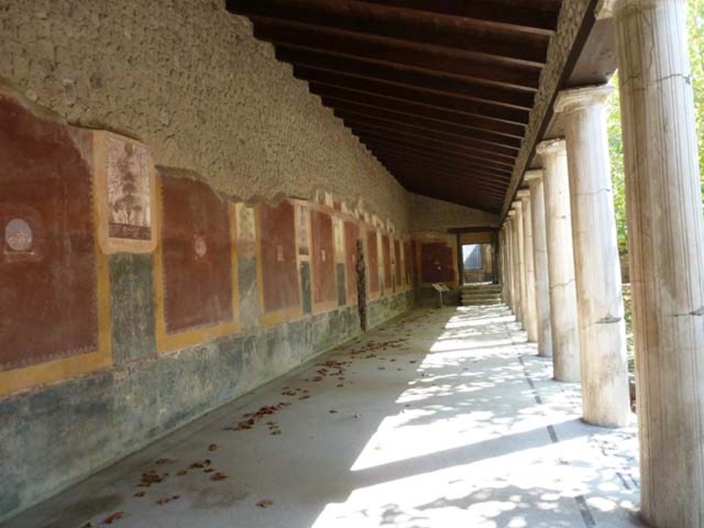 Villa San Marco, Stabiae, September 2015. Portico 20, looking south.