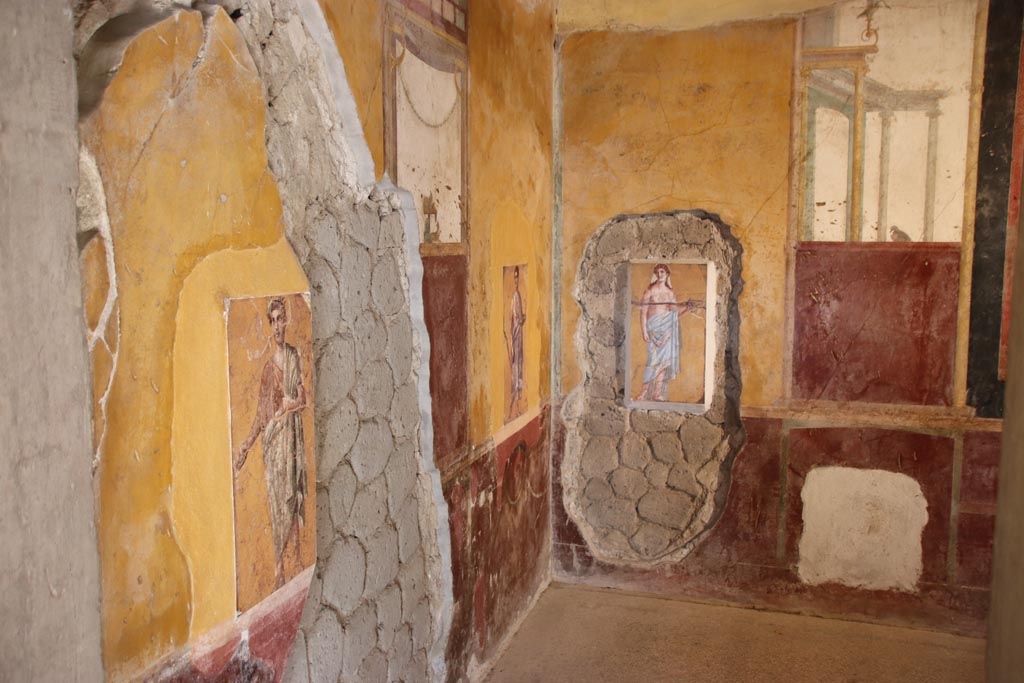 Villa San Marco, Stabiae, October 2022. Room 50, looking towards east wall in north-east corner. Photo courtesy of Klaus Heese.