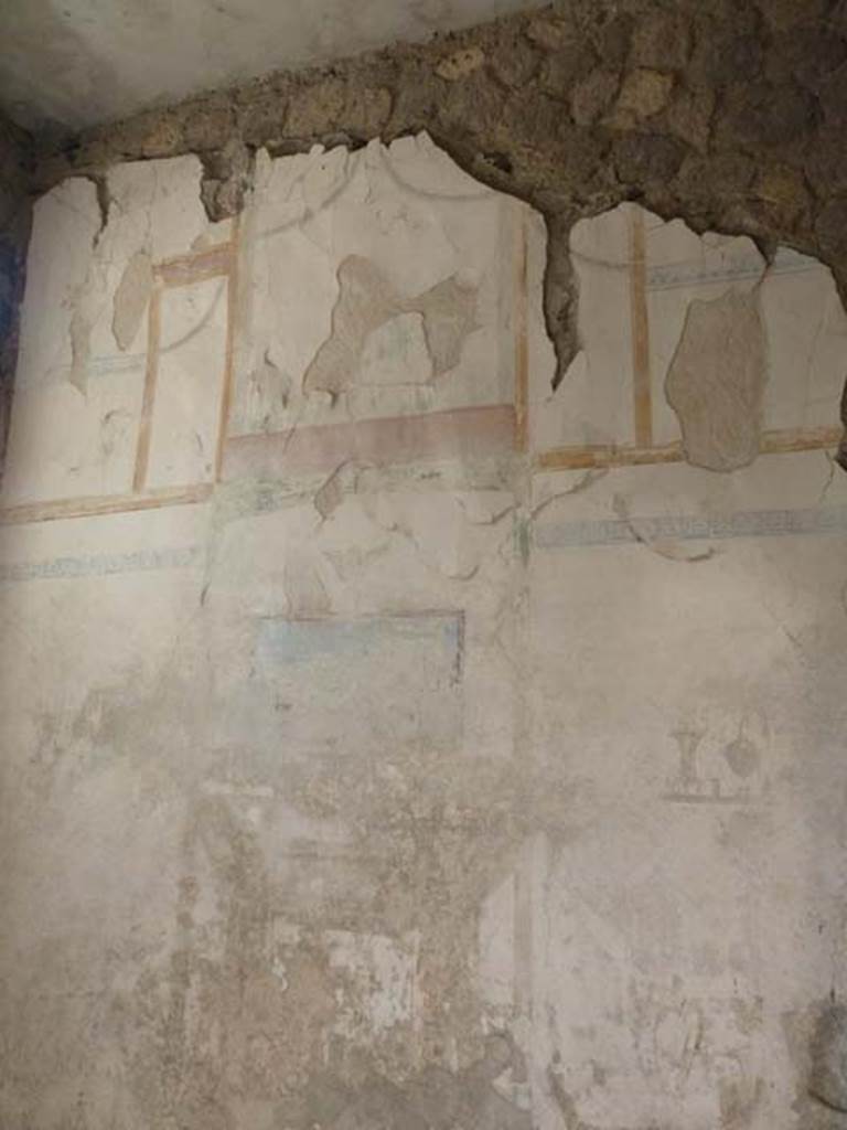 Villa San Marco, Stabiae, September 2015. Room 57, upper west wall.