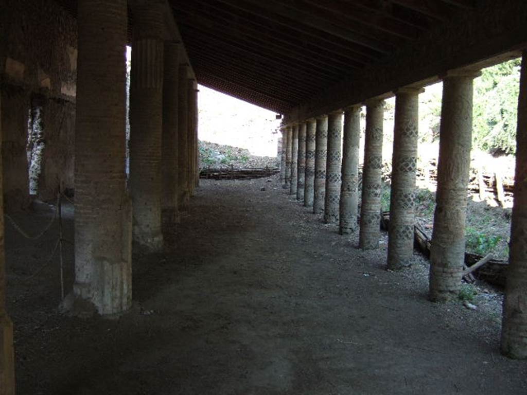 Villa of Mysteries, May 2006. Smaller colonnade looking east.