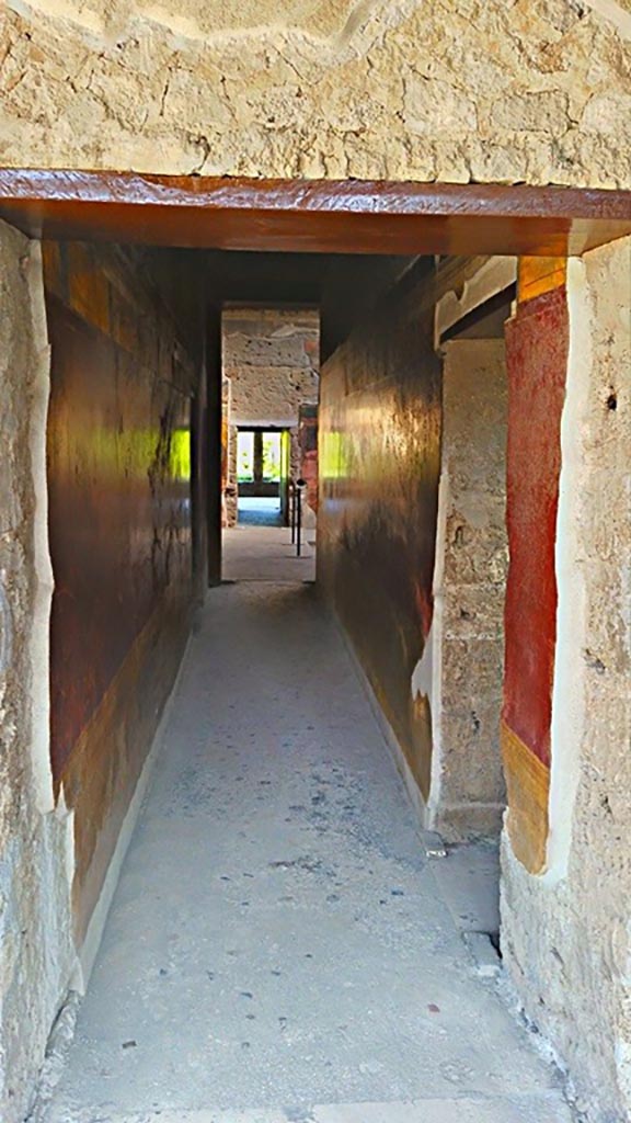 Villa of Mysteries, Pompeii. 2015/2016.
Corridor F1, looking north from portico P1. Photo courtesy of Giuseppe Ciaramella.
