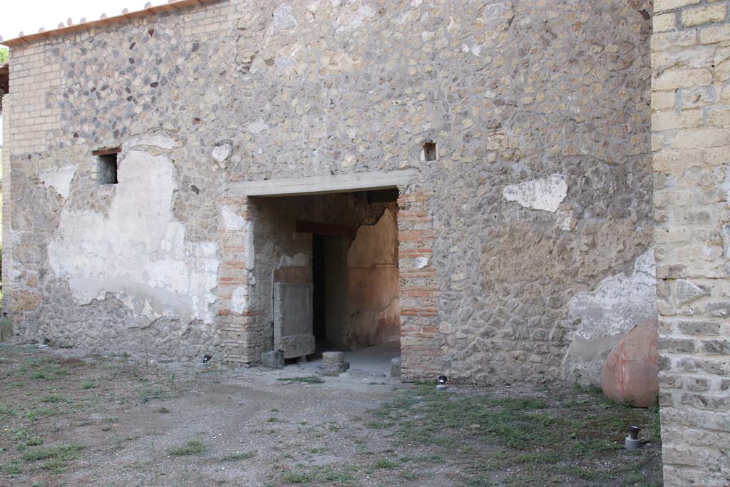 Villa Regina, Boscoreale. September 2021. Looking towards south side with entrance doorway. Photo courtesy of Klaus Heese.