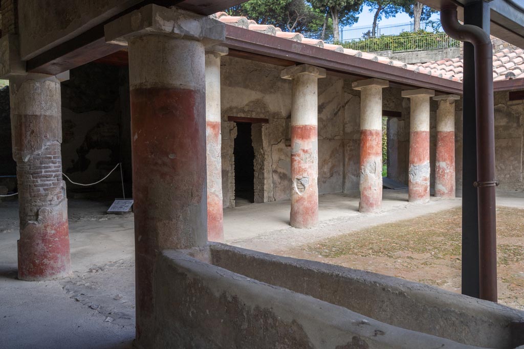 Villa Regina, Boscoreale. October 2021. Looking north along west portico VII. Photo courtesy of Johannes Eber.

