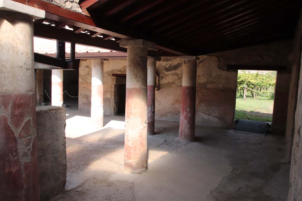 Villa Regina, Boscoreale. September 2021. Looking west across north portico. Photo courtesy of Klaus Heese.